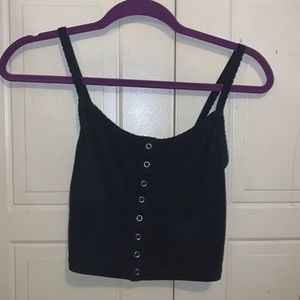 Pacsun black cropped tank